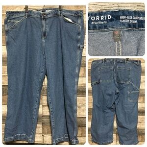 Torrid High Rise Carpenter Classic Denim Jeans Women’s 26R Blue (Inseam 29)
